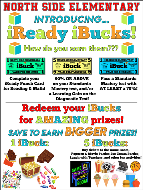 iReady iBuck Poster displayed in the school 